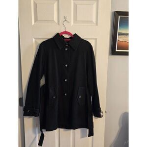 Michael Kors Women's Black Trench / Pea‎ Coat Size Medium